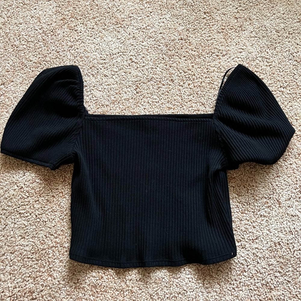 Black crop top.